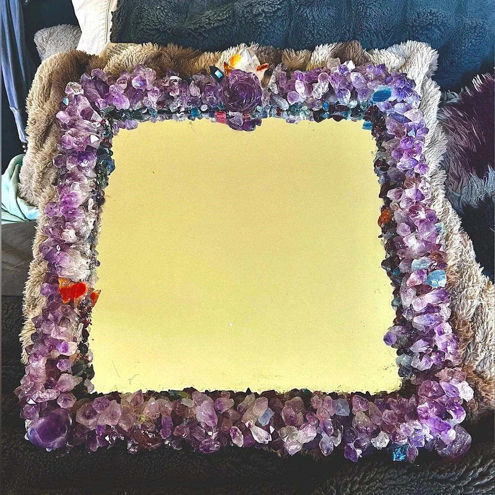 Gem Encrusted wall Hanging Mirror size 20x20